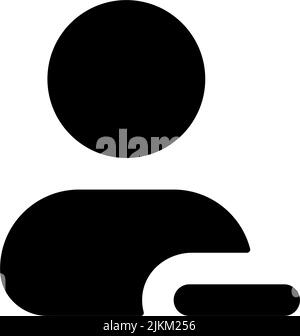 Rimuovere l'icona dell'interfaccia utente glyph nero del contatto Illustrazione Vettoriale