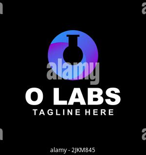 lettera o labs logo design creativo Illustrazione Vettoriale