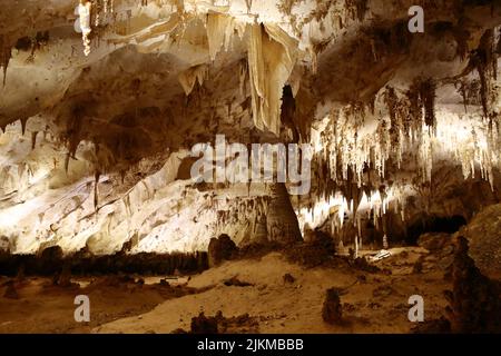Uno splendido paesaggio di ciclicini nelle grotte del Carlsbad Caverns National Park Foto Stock