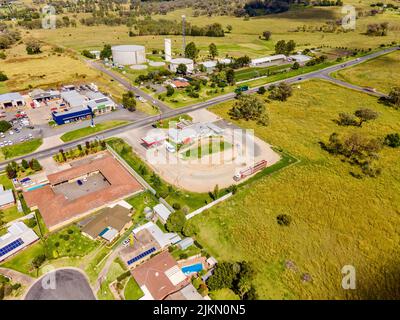 Una vista aerea della città di Inverell nel nuovo Galles del Sud, Australia Foto Stock