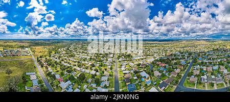 Una vista aerea della città di Inverell nel nuovo Galles del Sud, Australia Foto Stock