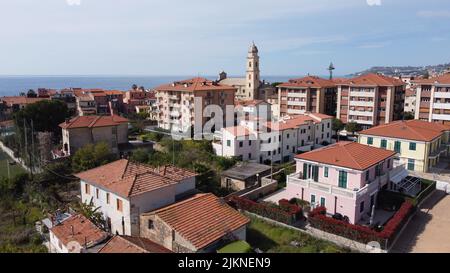 Veduta aerea di Riva del Garda Foto Stock