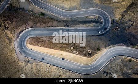 Marocco. Le montagne dell'Alto Atlante. Dalla cima del passo Tizi n'Tichka (2260 m) si gode una vista mozzafiato Foto Stock