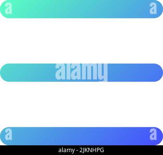 Icona dell'interfaccia utente lineare gradiente perfetto pixel del menu Hamburger like Illustrazione Vettoriale