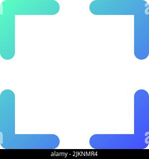 Icona dell'interfaccia utente lineare a gradiente perfetto pixel a schermo intero Illustrazione Vettoriale