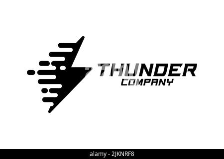 Simbolo Lightning Fast Thunder per logo trasferimento dati o ricarica rapida Illustrazione Vettoriale