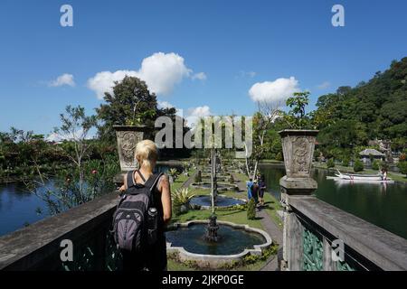 Tempio di Tirta Empul a Karangasem, Bali, Indonesia. Foto Stock