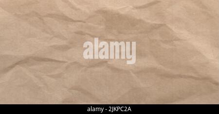 Carta sgualcita artigianale, sfondo di cartone. Marrone Kraft foglio trama, strappato pagina antica, carta da parati o pergamena astratto design, orizzontale ruvida auto Illustrazione Vettoriale