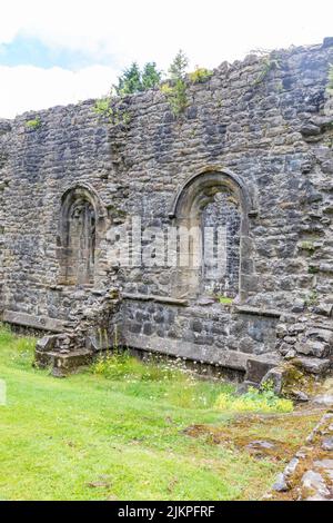 Le rovine e i terreni dell'abbazia di Whalley Foto Stock