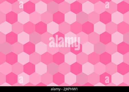 Illustrazione vettoriale di sfondo esagonale rosa astratto. Illustrazione Vettoriale