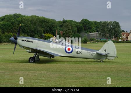 Vickers Supermarine Seafire F.Mk. XVII, SX336, presso il display Shuttleworth Fly Navy Air 2022, Foto Stock