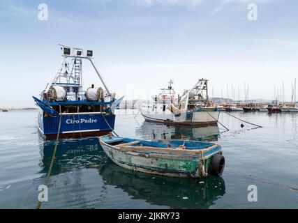 Barche da pesca, Isola di Procida, Italia, Europa Foto Stock