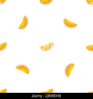 Pattern senza giunture con sezioni arancioni su sfondo bianco Illustrazione Vettoriale