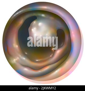 Anatomia del colon: Primo piano di un polipo del colon. Foto Stock