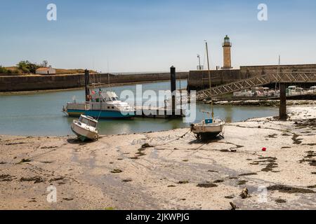 Saint-Gilles-Croix-de-vie, a Vendee, porto tipico Foto Stock