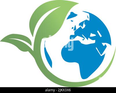 un segno di sostenibilità e di un pianeta più verde Illustrazione Vettoriale