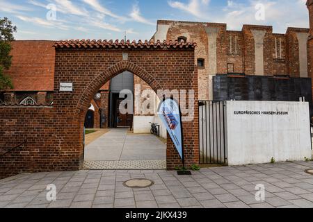 Ottobre 02 2021, Lubeck, Lubeck, Germania, Museo anseatico europeo, Nome in tedesco: Europaeisches Hansemuseum Foto Stock