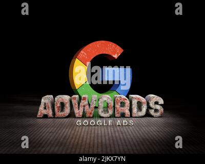 google, google adwords e backgorund design Foto Stock