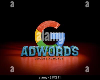 google, google adwords e backgorund design Foto Stock