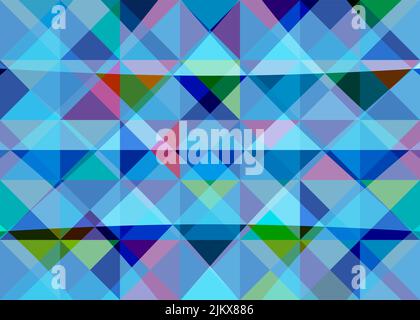motivo di triangoli di diverse sfumature di blu Illustrazione Vettoriale