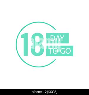 Badge e adesivi giorni rimanenti. Numero di giorni rimanenti. Banner del conto alla rovescia per i giorni a sinistra. Conto alla rovescia del modello di banner vettoriale Illustrazione Vettoriale