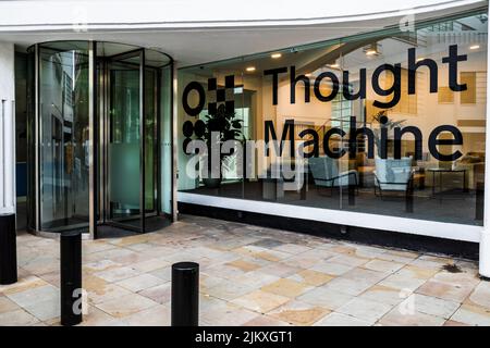 Thought Machine HQ London Herbrand St - Thought Machine è un'azienda FinTech che costruisce piattaforme basate su cloud per il settore bancario. Fondata nel 2014. Foto Stock
