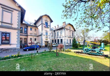 Un museo di estrazione petrolifera a Hodonin nella Moravia meridionale, la mostra di impianti minerari Foto Stock