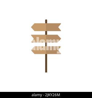 Icona di segnaletica stradale. Vettore di disegno piatto. Cartello stradale. Illustrazione Vettoriale