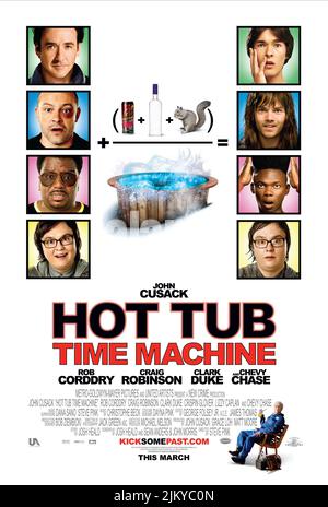 JOHN CUSACK, Rob Corddry, CRAIG ROBINSON, CLARK DUKE POSTER, vasca calda Time Machine, 2010 Foto Stock