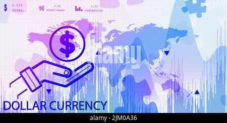 3D rendering del simbolo del dollaro usd Foto Stock