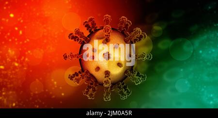 3D rendering batteri virus sfondo cellule Foto Stock