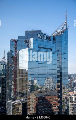 Vancouver, British Columbia - 24 luglio 2022: Sheraton Vancouver Wall Center nel centro di Vancouver. Foto Stock