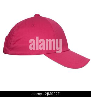 Un colpo laterale di un cappellino da baseball rosa Foto Stock