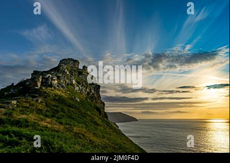 La Valle delle rocce, a volte chiamata Valle delle rocce, è una valle asciutta che corre parallela alla costa nel Devon nord, Inghilterra, circa 1 chilometri Foto Stock