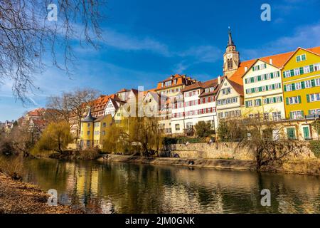 La città universitaria di Tubingen a Neckar, Baden-Wuerttemberg, Germania Foto Stock