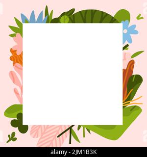 Disegno a mano astratto grafico clipart illustrazione vettore sfondo cornice stampa di composizione, astratto boho giardino natura forma, fiore fiore Illustrazione Vettoriale