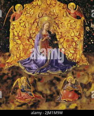 La Vergine dell'umiltà (Madonna dell'Umilitá). Museo: Accademia Carrara, Bergamo. Autore: FRA ANGELICO. Foto Stock