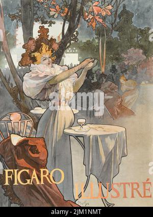 Copertina di Figaro Illistre Magazine, giugno 1896. Museo: COLLEZIONE PRIVATA. Autore: Alfons Marie Mucha. Foto Stock