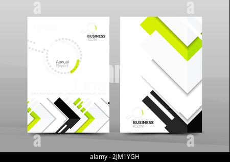 A4 relazione annuale il coperchio. Presentazione libro o rivista coperchio, brochure layout aziendale Illustrazione Vettoriale