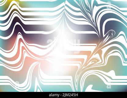 Abstract cover melted marble stripes. Gradient geometric design. Template for brochures, posters, covers, notebooks, magazines, banners, flyers and Illustrazione Vettoriale