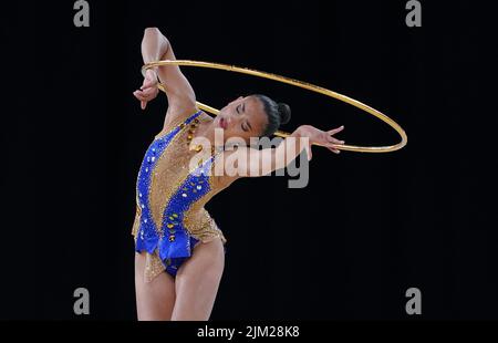 Anna-Marie Suzanne Quin Ondaatje dello Sri Lanka durante la ginnastica ritmica, la finale del team e la qualificazione individuale - Sub Division 1 all'Arena Birmingham il giorno sette dei 2022 Giochi del Commonwealth a Birmingham. Data foto: Giovedì 4 agosto 2022. Foto Stock