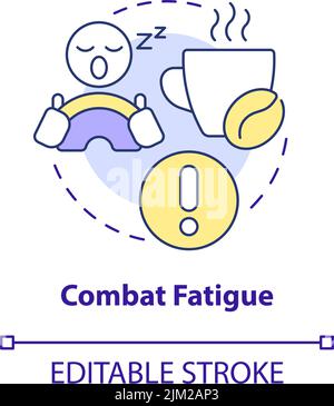 Icona del concetto di fatica da combattimento Illustrazione Vettoriale