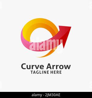 Logo con freccia circolare Illustrazione Vettoriale