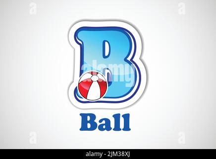 Adesivi alfabetici per bambini. Buon per i progetti della scuola e dell'asilo. Illustrazione del vettore. Illustrazione Vettoriale