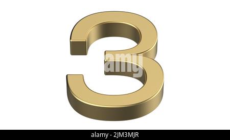 numero oro argento 3d vetro cristallo anniversario rendere illustrazione Foto Stock