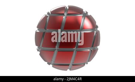 3d rappresentazione a sfera rossa Foto Stock