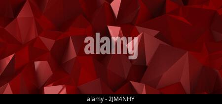 Sfondo geometrico poligonale rosso scuro, illustrazione vettoriale, modelli di business design Foto Stock