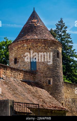 Adiacente torre vicino alla Cattedrale dell'Assunzione a Zagabria, Croazia Foto Stock