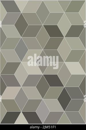 Sfondo geometrico vettoriale di illustrazione senza giunture. Sfondo di diamanti o cubi come si vede Illustrazione Vettoriale