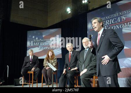 Ufficio del Segretario - azione di classe riforma evento con IL PRESIDENTE GEORGE W. BUSH Foto Stock